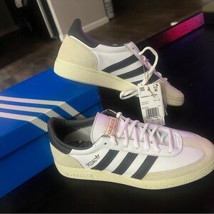 Adidas White and Black Spezial Sneakers
